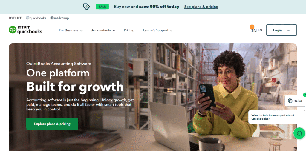 QuickBooks Online Login Page